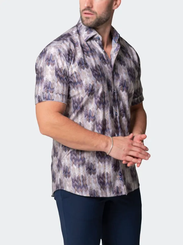 Maceoo Stretch Short-Sleeve Shirt | Galileo Puddle Brown