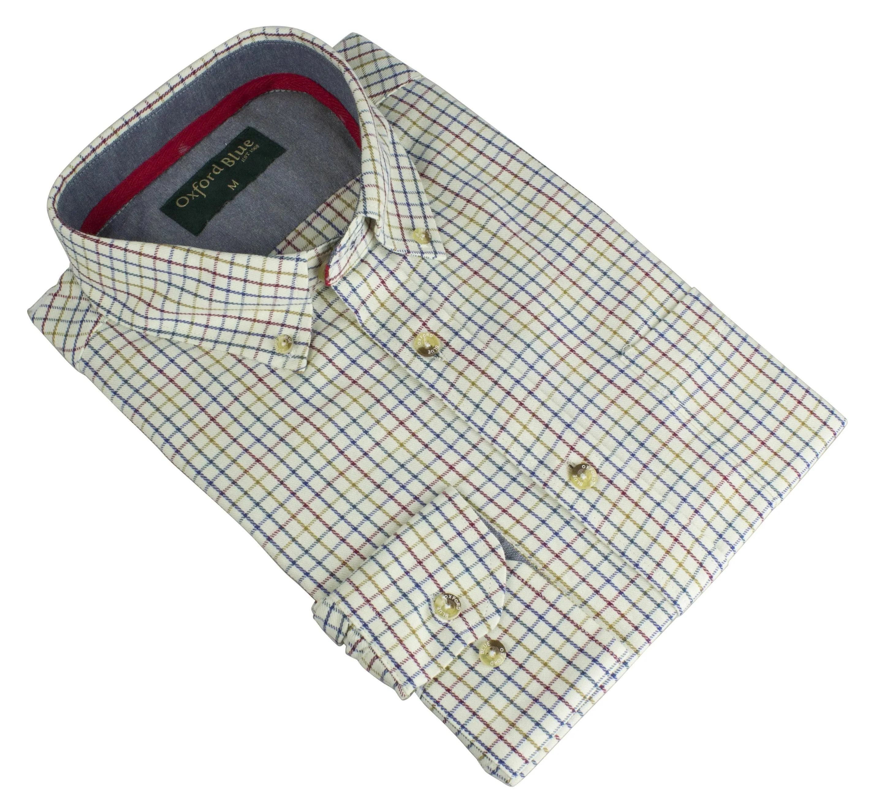 MCS201 - Men's London Tattersall Shirt - RED