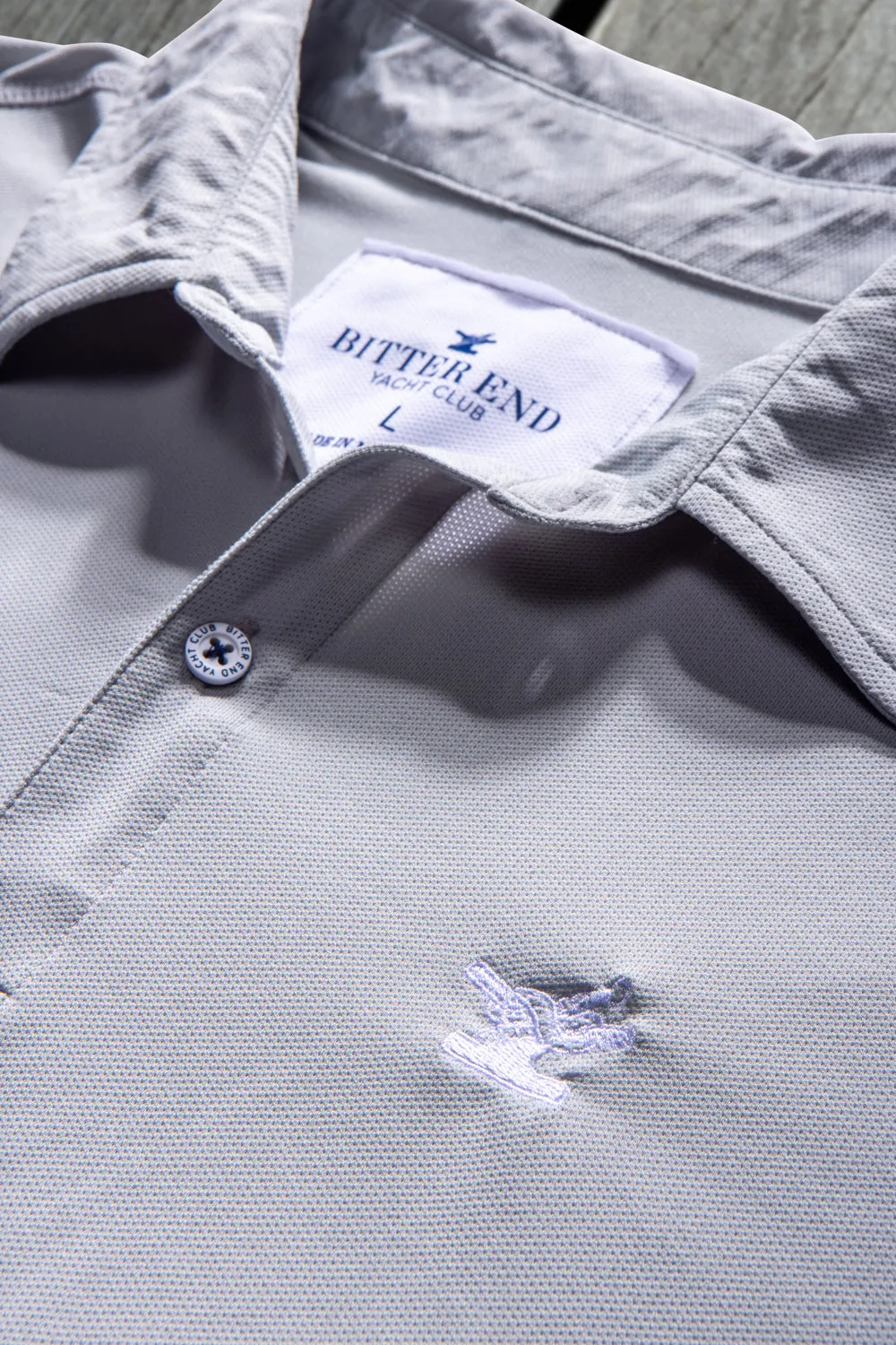 Men's Dritek Long Sleeve Polo I Highrise Gray