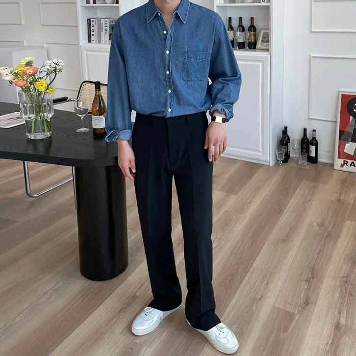 Men's Long Sleeve Denim Shirts