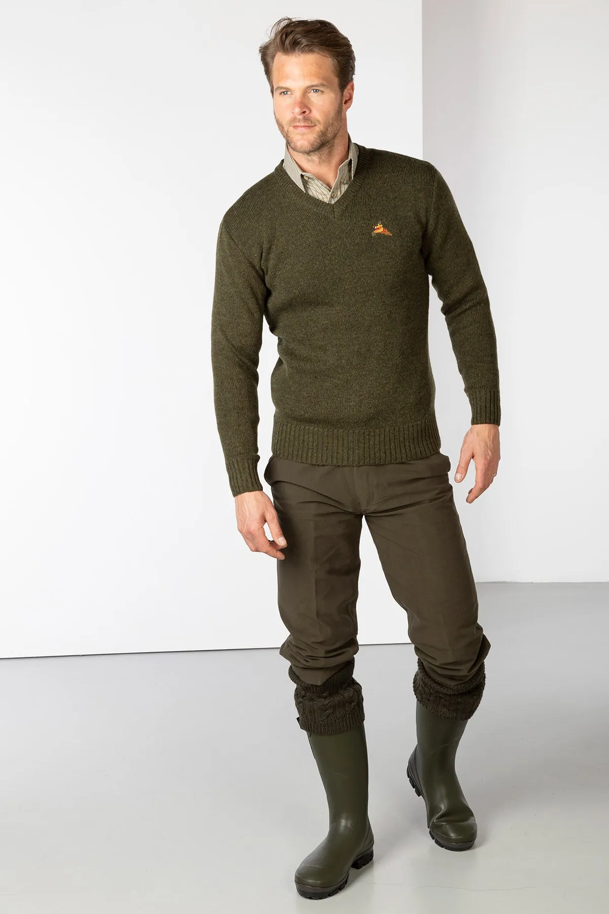 Men's Wykeham Pheasant V Neck Shooting Jumper