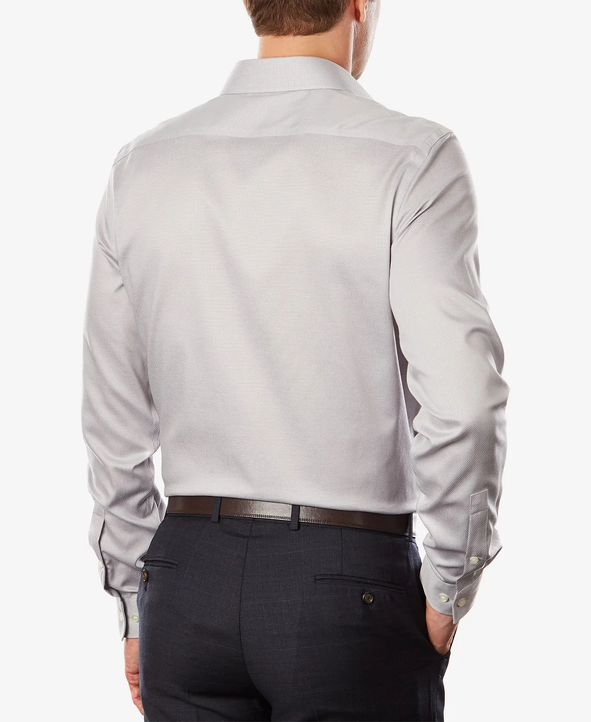 Michael Kors men's slim fit airsoft performance non-iron dress shirt, gray