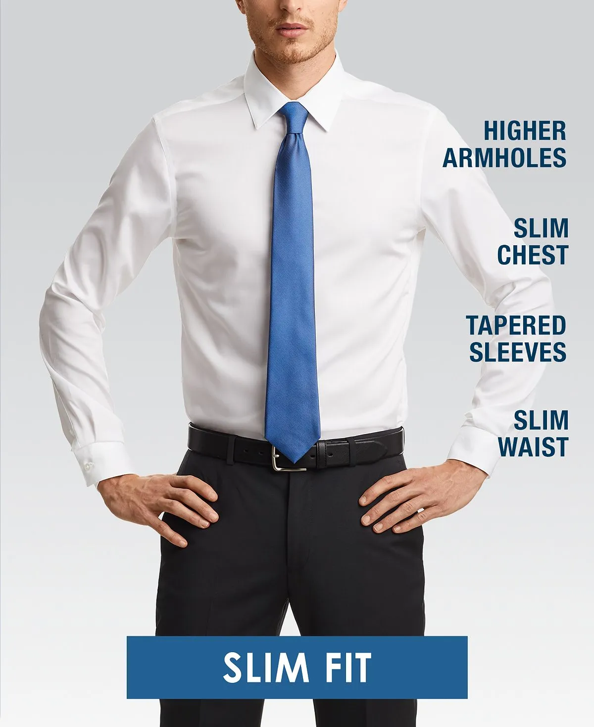 Michael Kors men's slim fit airsoft performance non-iron dress shirt, gray