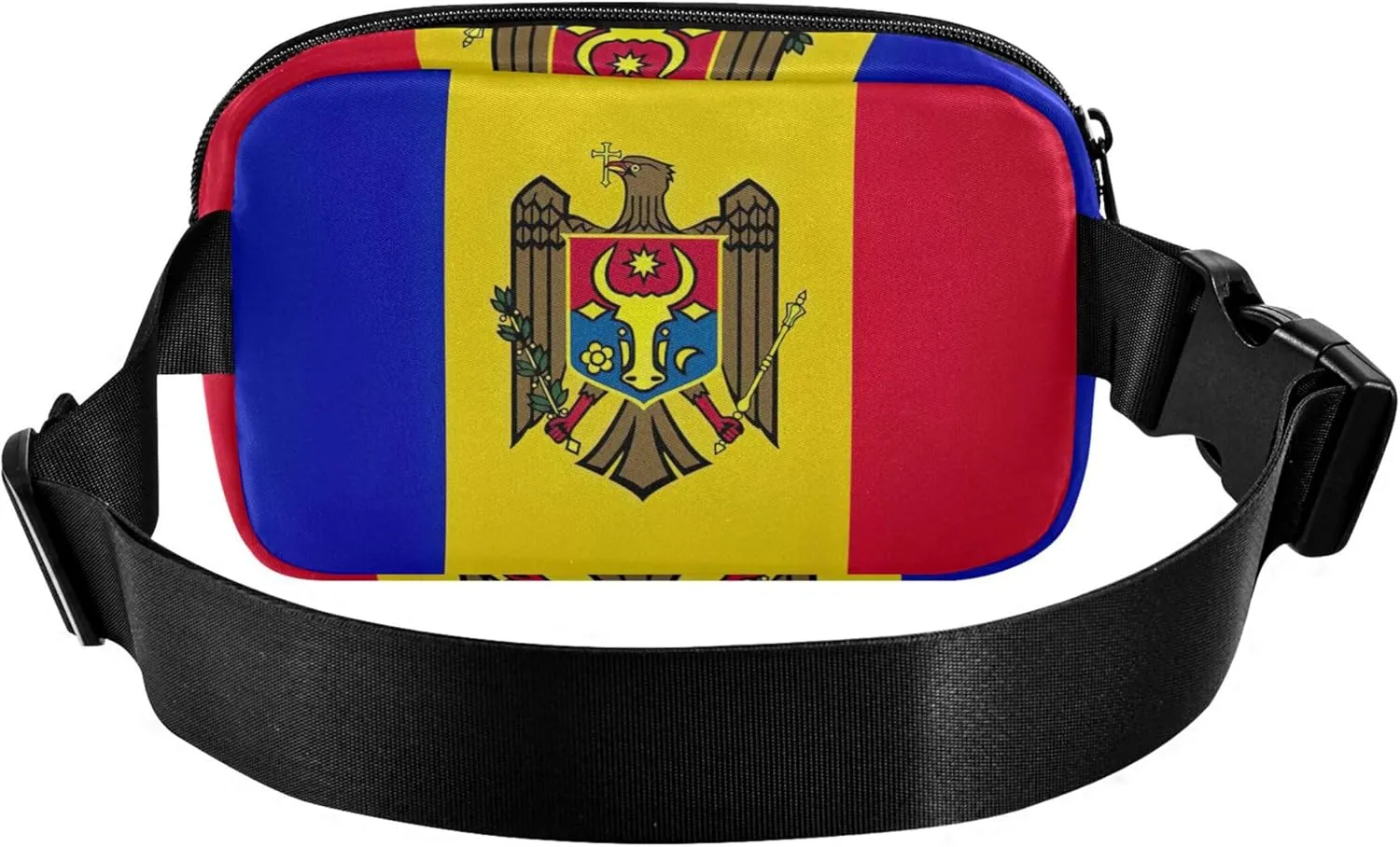Moldova Flag Women Fanny Packs Hiking Belt Bag Hip Pouch Waterproof Travel Waist Pack for Men