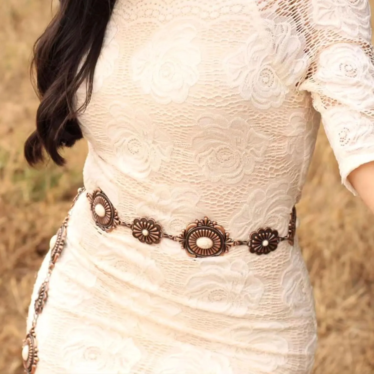 Montana West Rustic Couture's Large Western Concho Metal Belts for Women Cowgirl