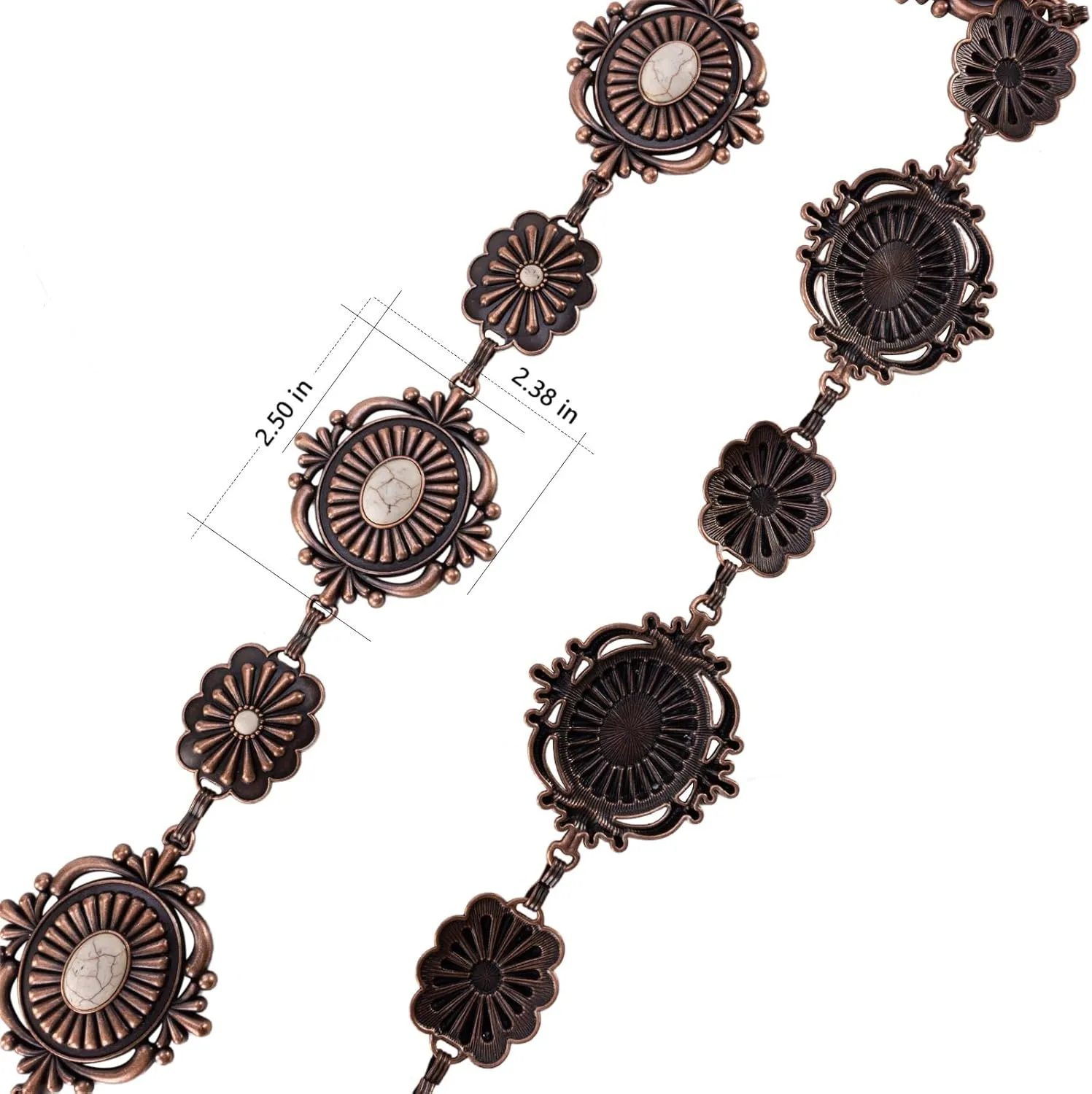 Montana West Rustic Couture's Large Western Concho Metal Belts for Women Cowgirl