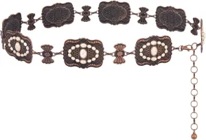 Montana West Rustic Couture's Large Western Concho Metal Belts for Women Cowgirl