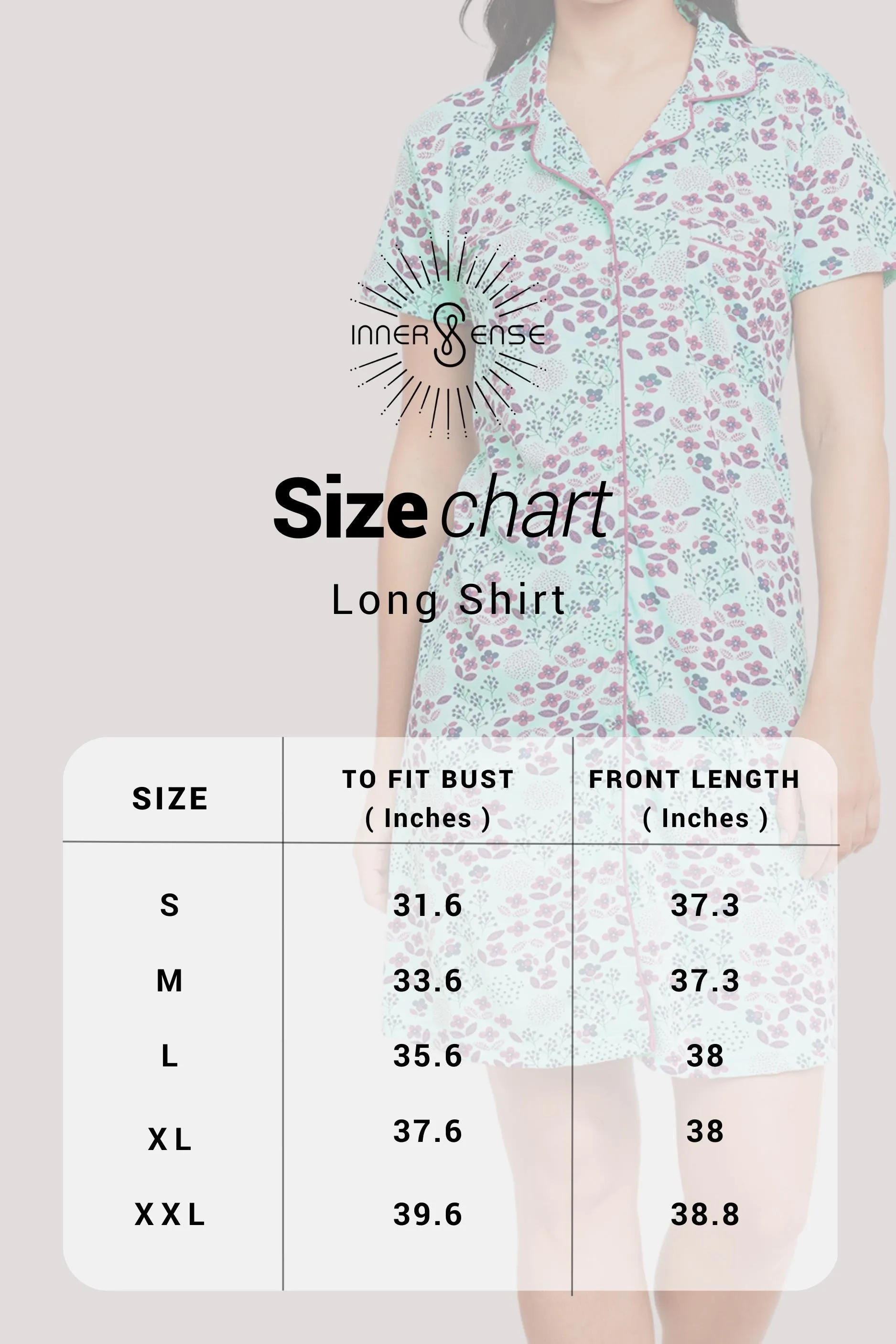 Organic Cotton and Bamboo fibre sleep shirt with a hairband-ISL024-Eclectic floral print