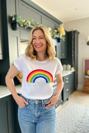 Organic Cotton Rainbow T-Shirt White