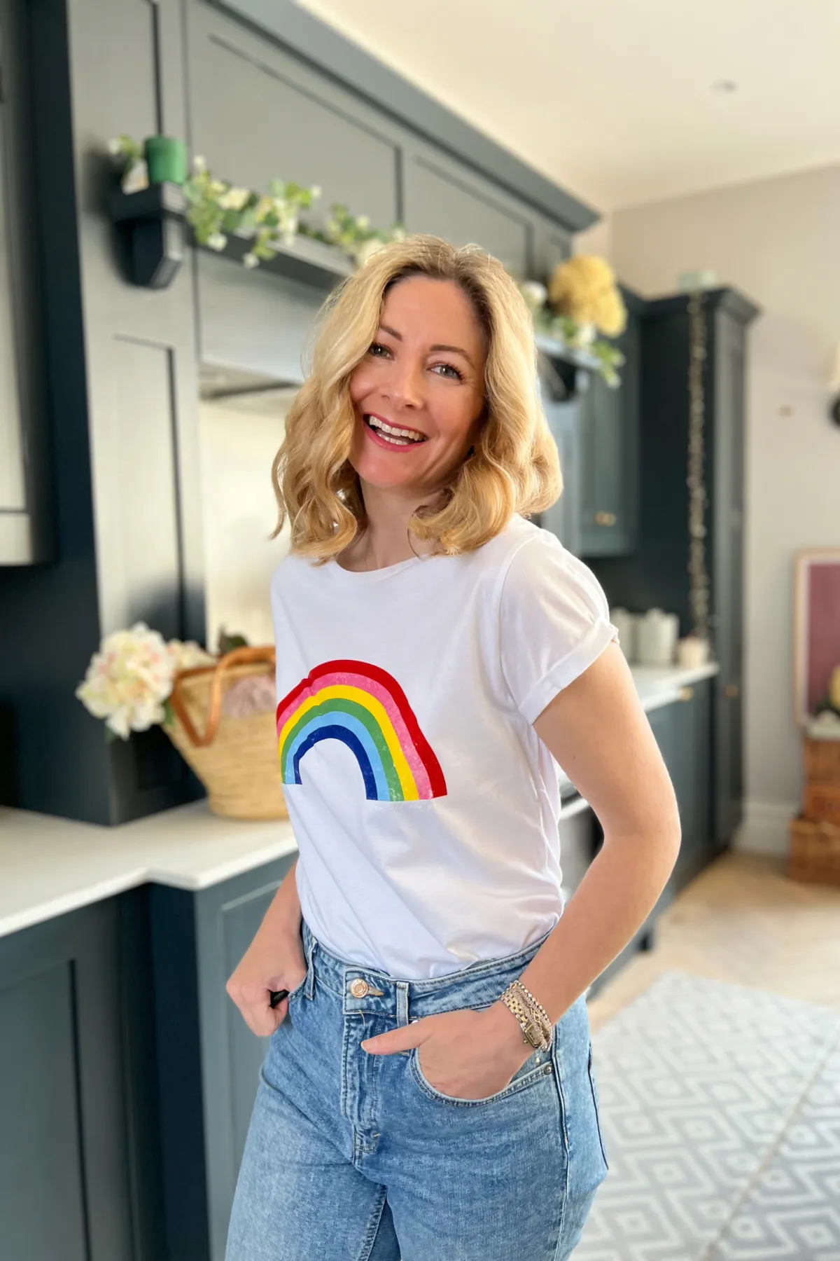 Organic Cotton Rainbow T-Shirt White