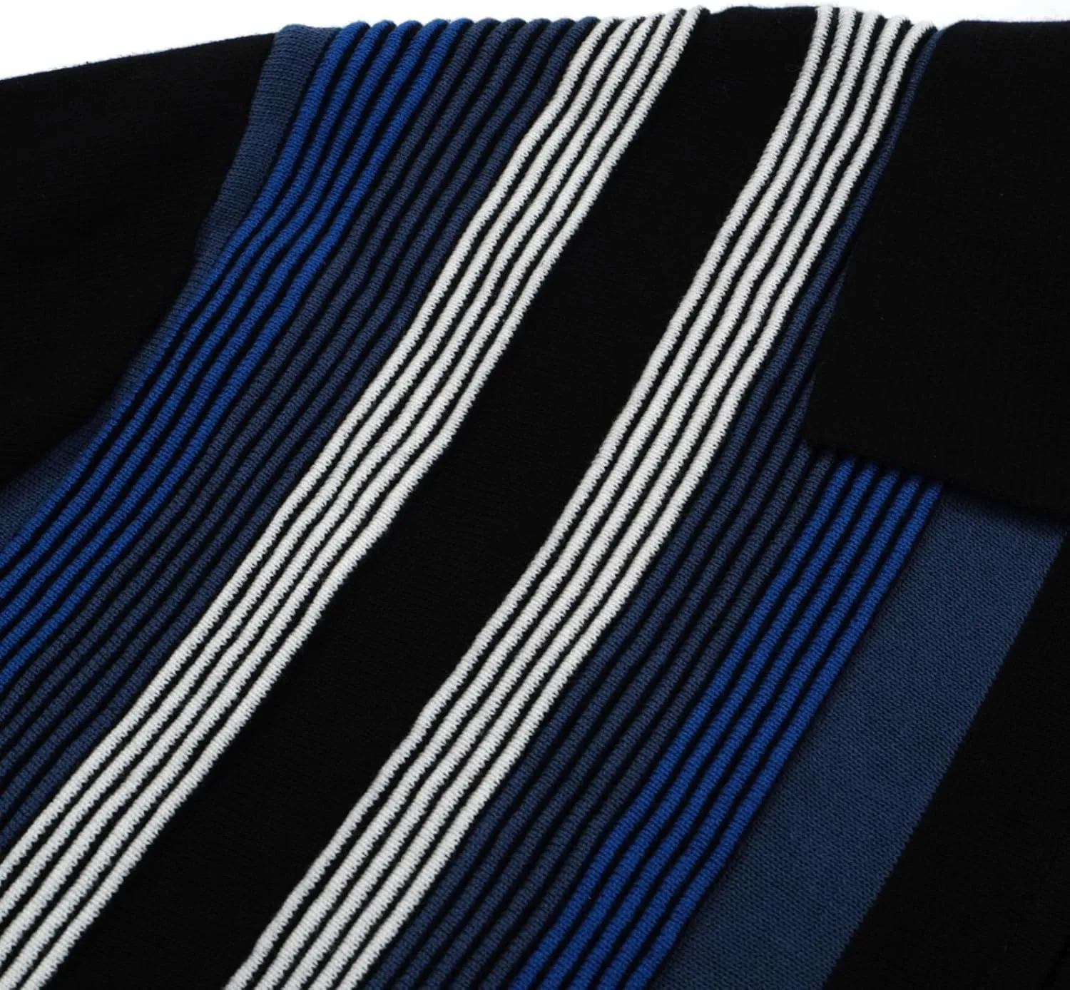 OXKNIT Men's Short Sleeve Knit Retro Polo Shirt, 1960s Mod Style Vintage Zip Stripe Golf Polo T Shirts