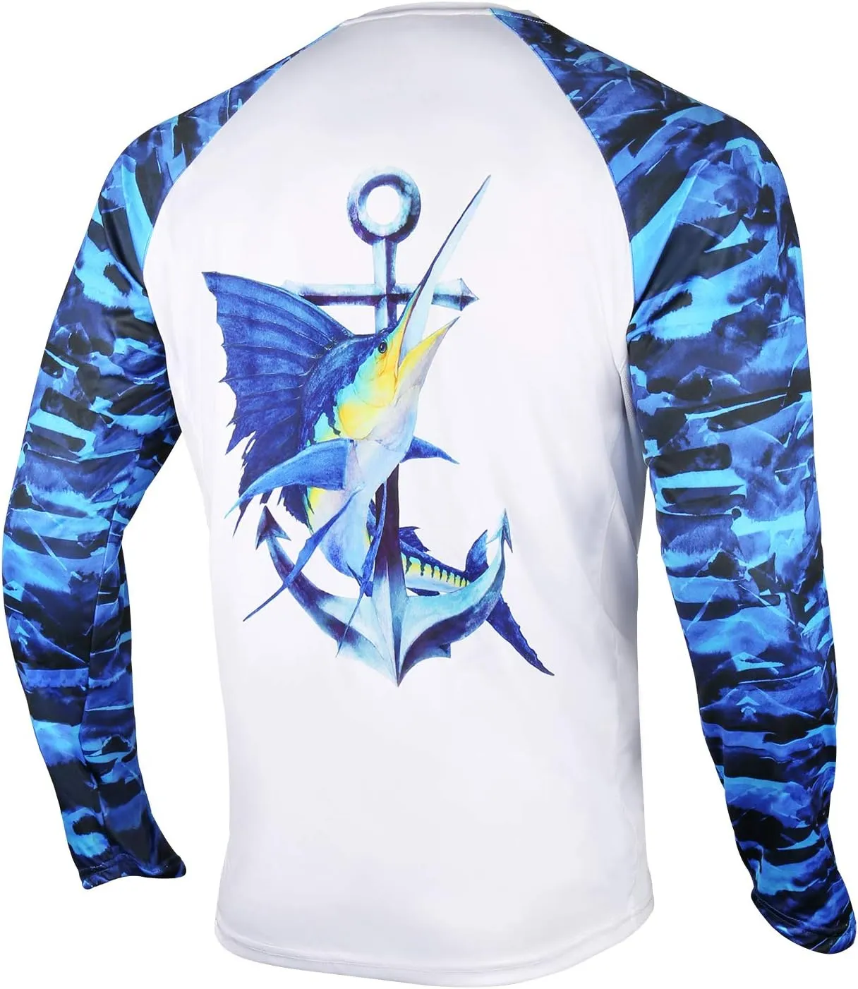 Palmyth Fishing Shirt for Men Long Sleeve Sun Protection UV UPF 50  T-Shirts with Pocket