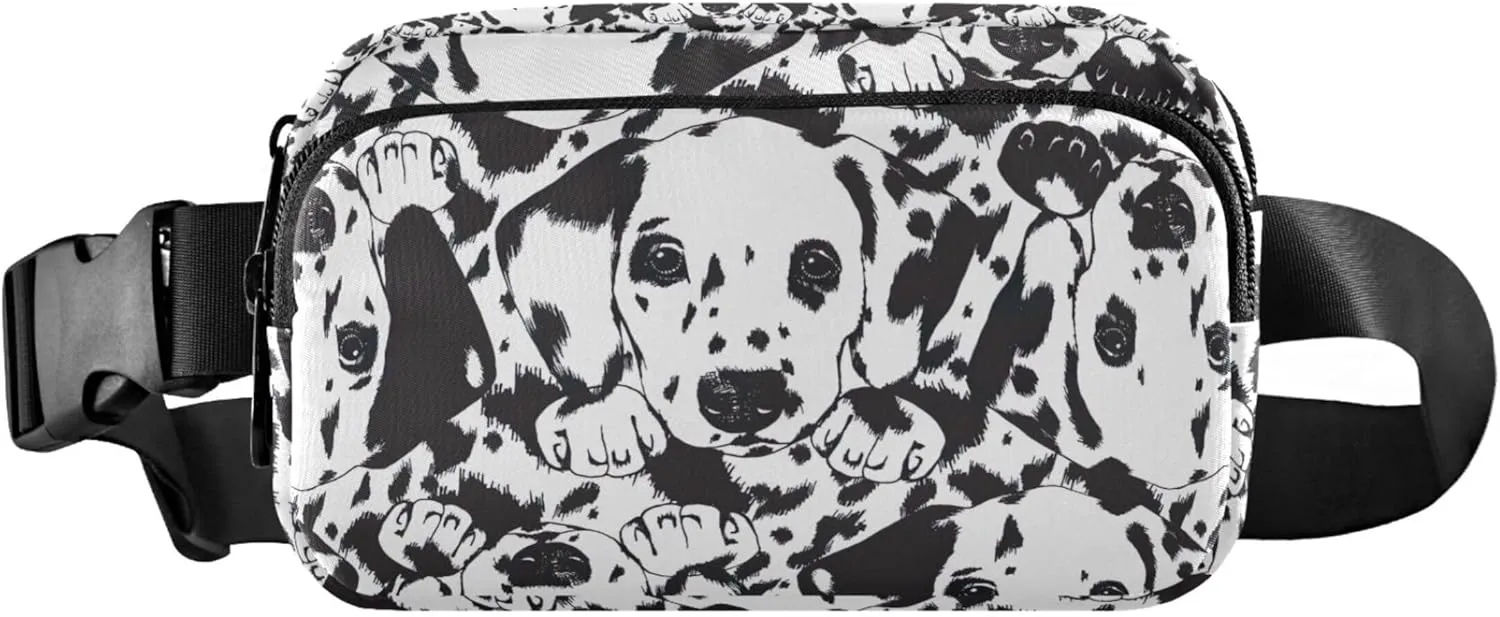 Personalized Dalmatian Puppy Dog Women Fanny Packs Waterproof Hip Bag Belt Purse Cute Travel Waist Pouch