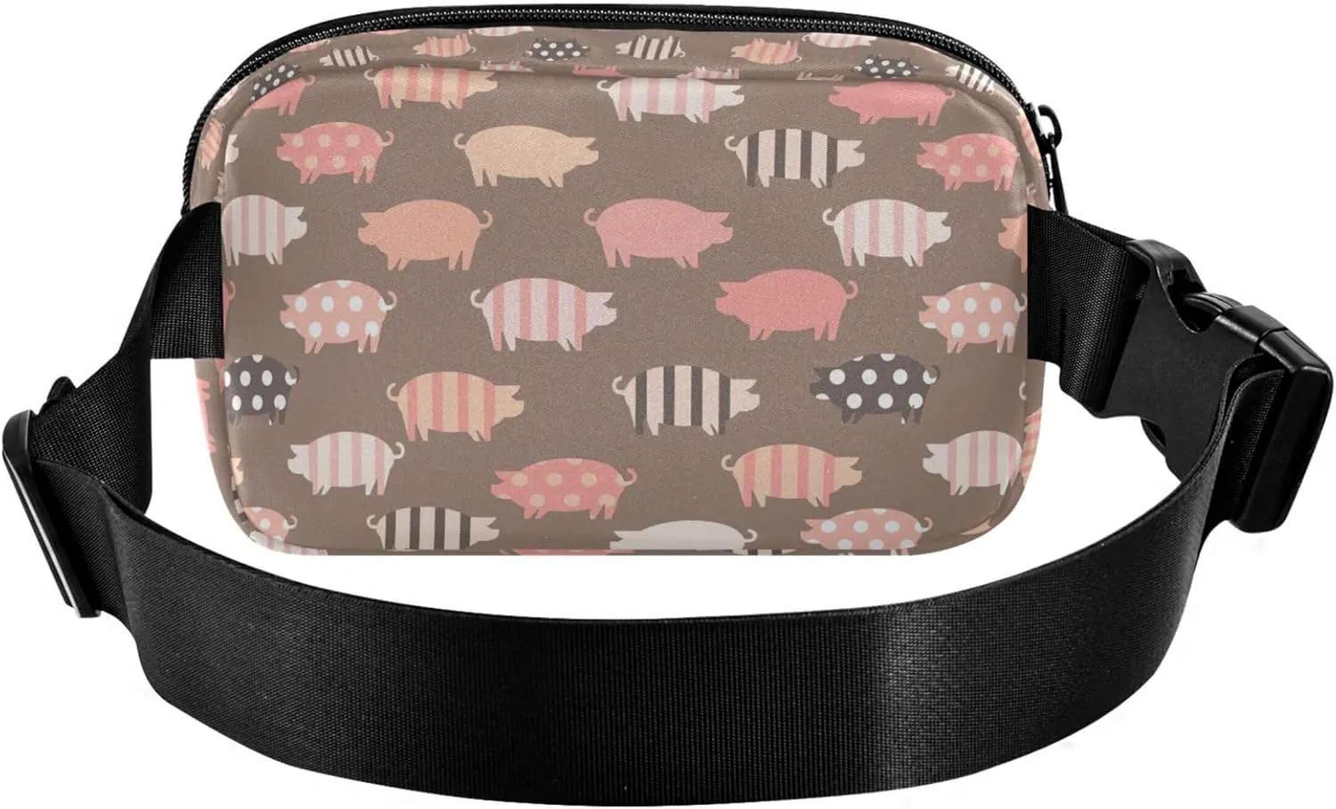 Pig Print Design Fanny Pack for Women Waterproof Anti Theft Belt Bag Bright Color Travel Waist Pouch