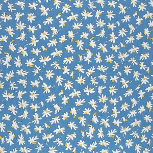 Printed Chambray - CAPRI - 002 - Medium Blue