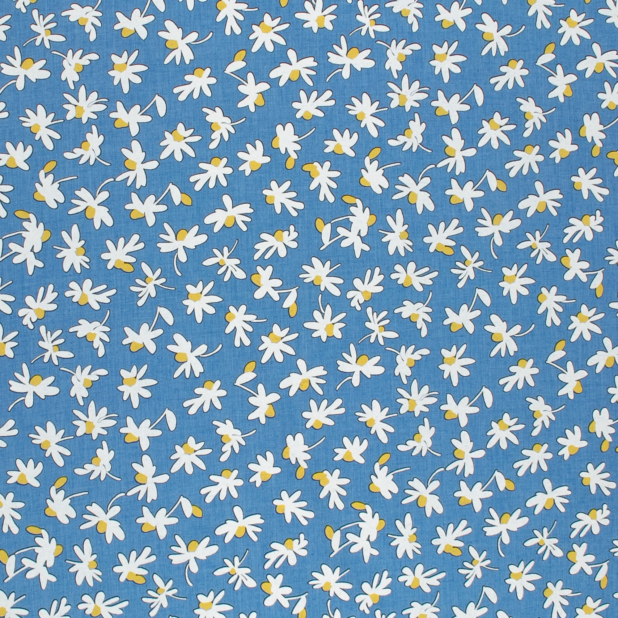 Printed Chambray - CAPRI - 002 - Medium Blue