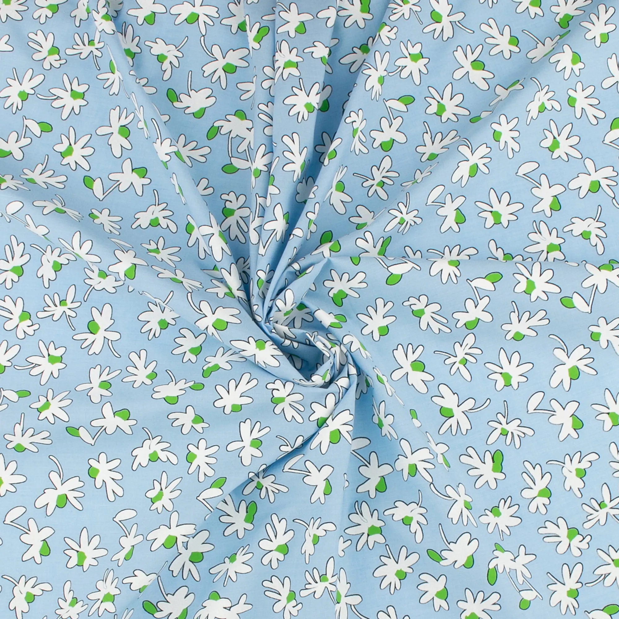Printed Chambray - CAPRI - 003 - Light Blue