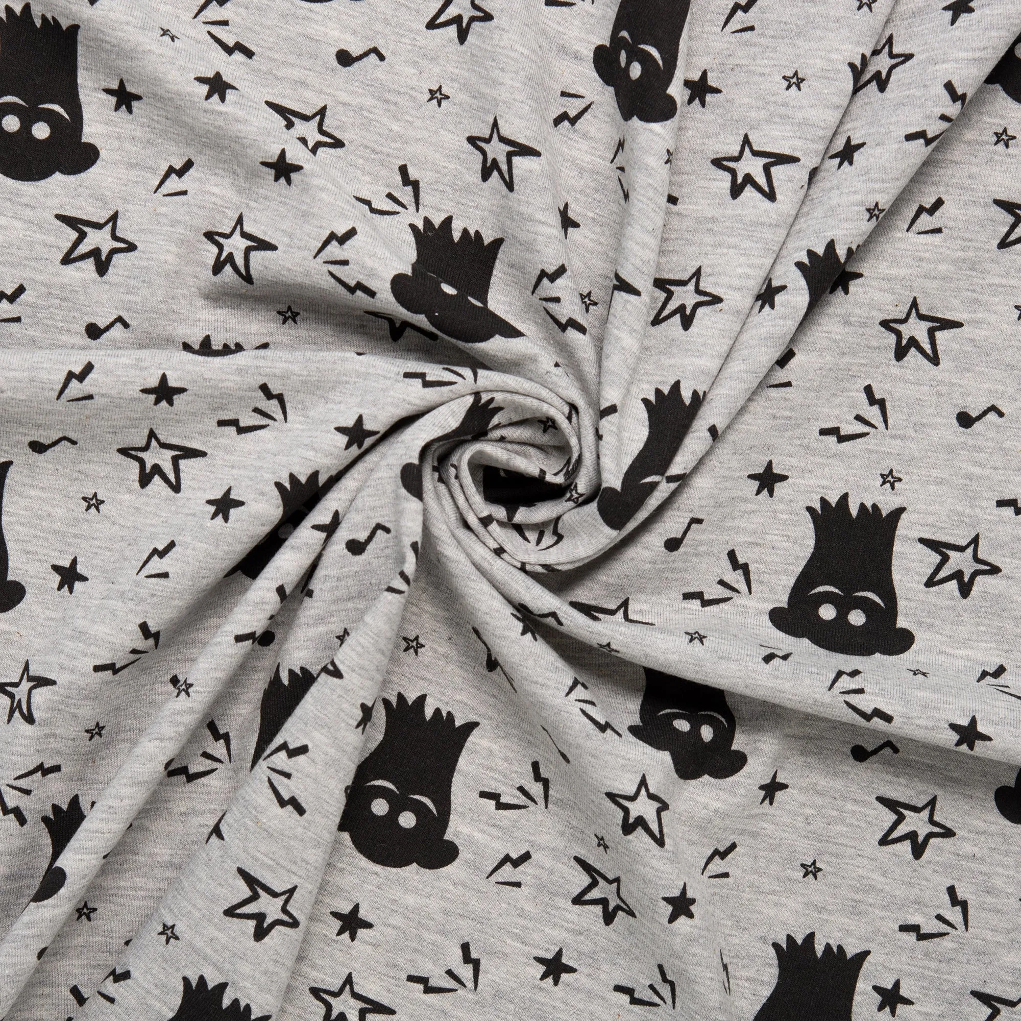 Printed knit - IMA-GINE F22 - Trolls - Grey