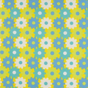 Printed Poplin - HULA-HOOP - 002 - Yellow