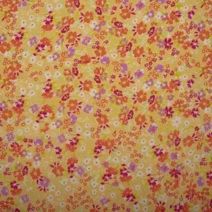 Printed Rayon Poplin - POPPY - Florals - Yellow
