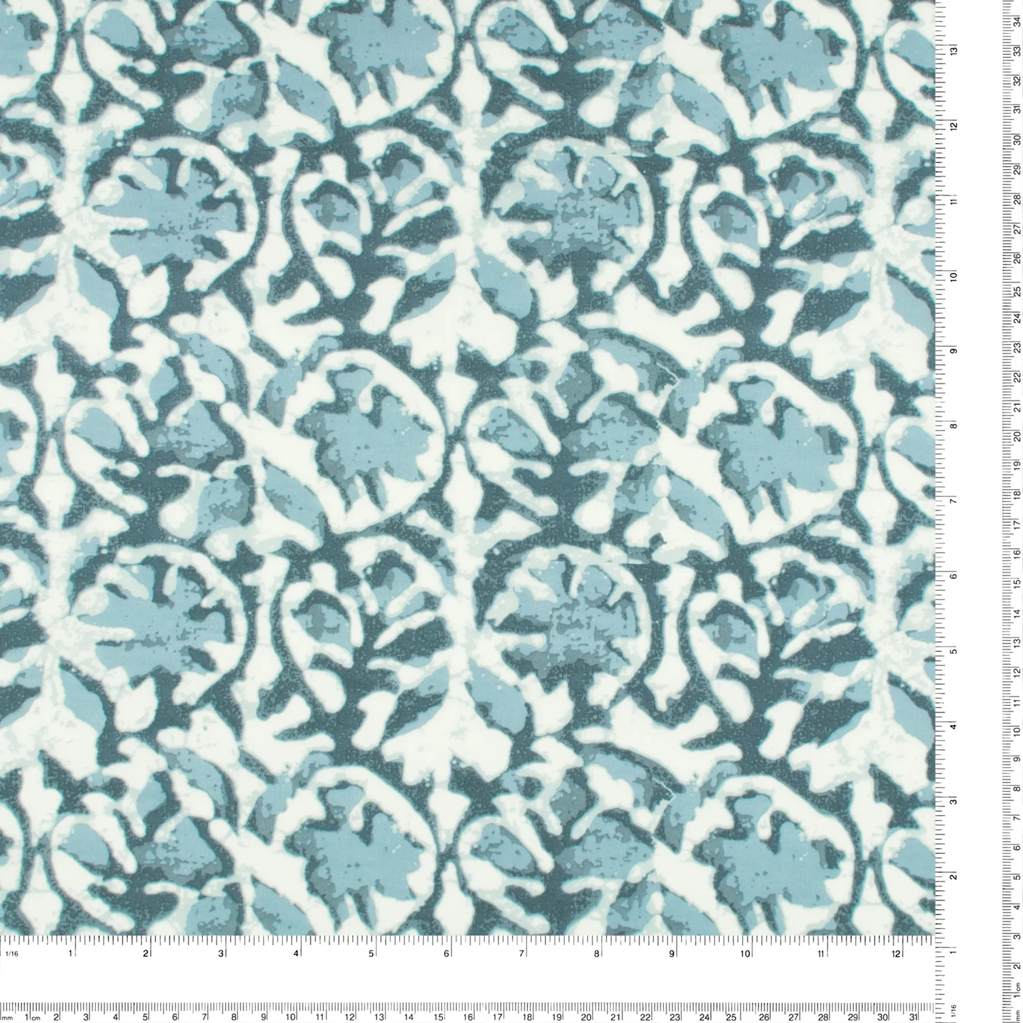 Printed Voile - SILVIA - 027 - Grey Blue