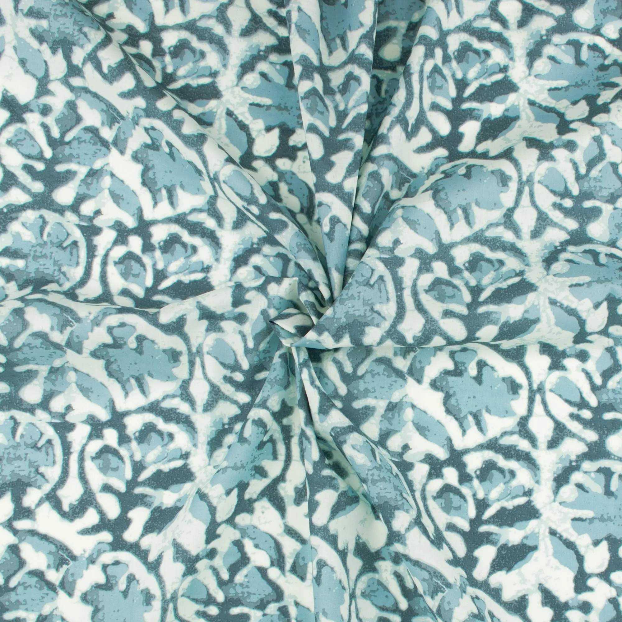 Printed Voile - SILVIA - 027 - Grey Blue