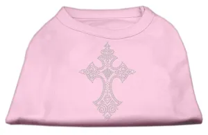 Rhinestone Cross Shirts Light Pink L (14)