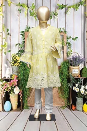 Shomi Stitched Chikankari Kids Shirts Collection'2022-SD-12-Cream