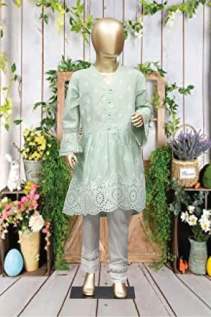 Shomi Stitched Chikankari Kids Shirts Collection'2022-SD-12-Mint
