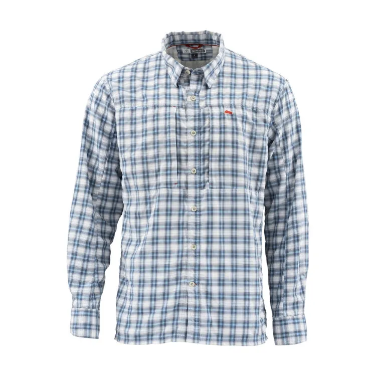 Simms Bugstopper LS Shirt - Faded Denim Plaid