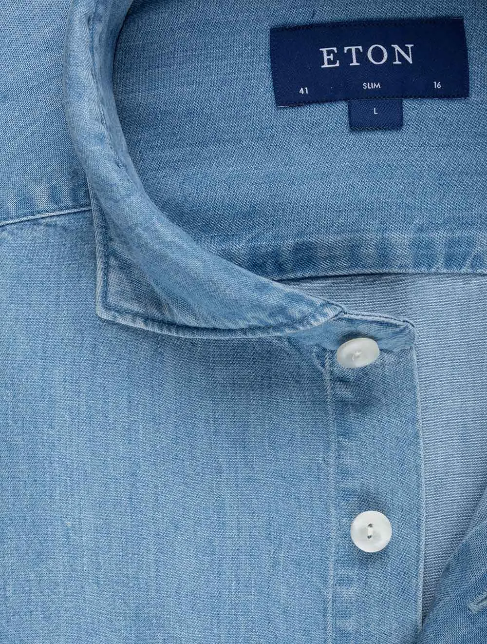 Slim Tencel Denim Shirt Denim