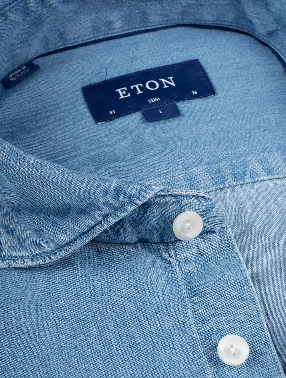 Slim Tencel Denim Shirt Denim