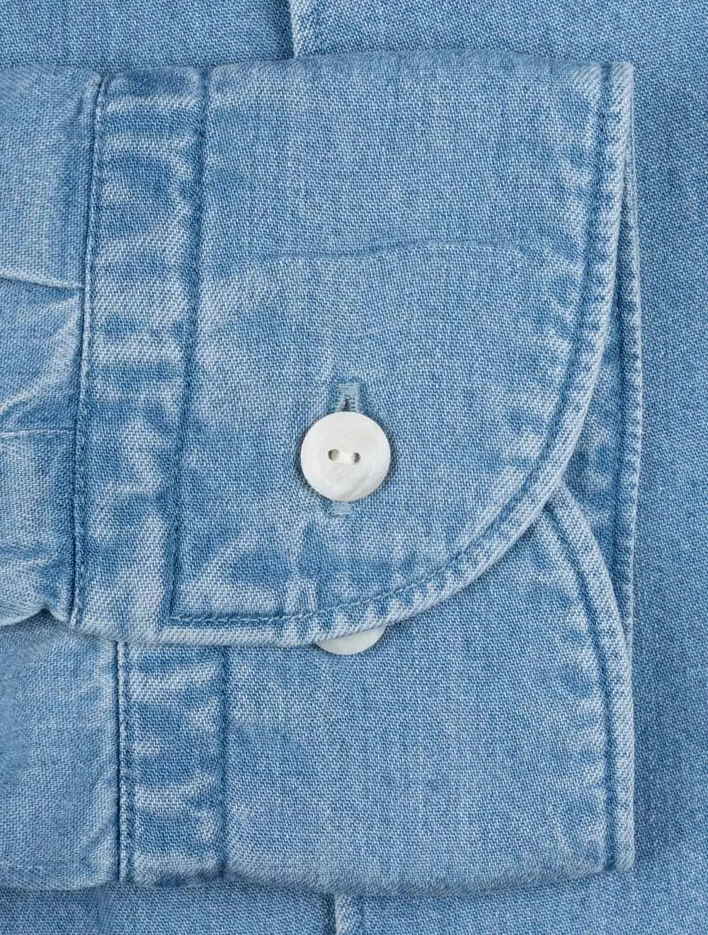 Slim Tencel Denim Shirt Denim