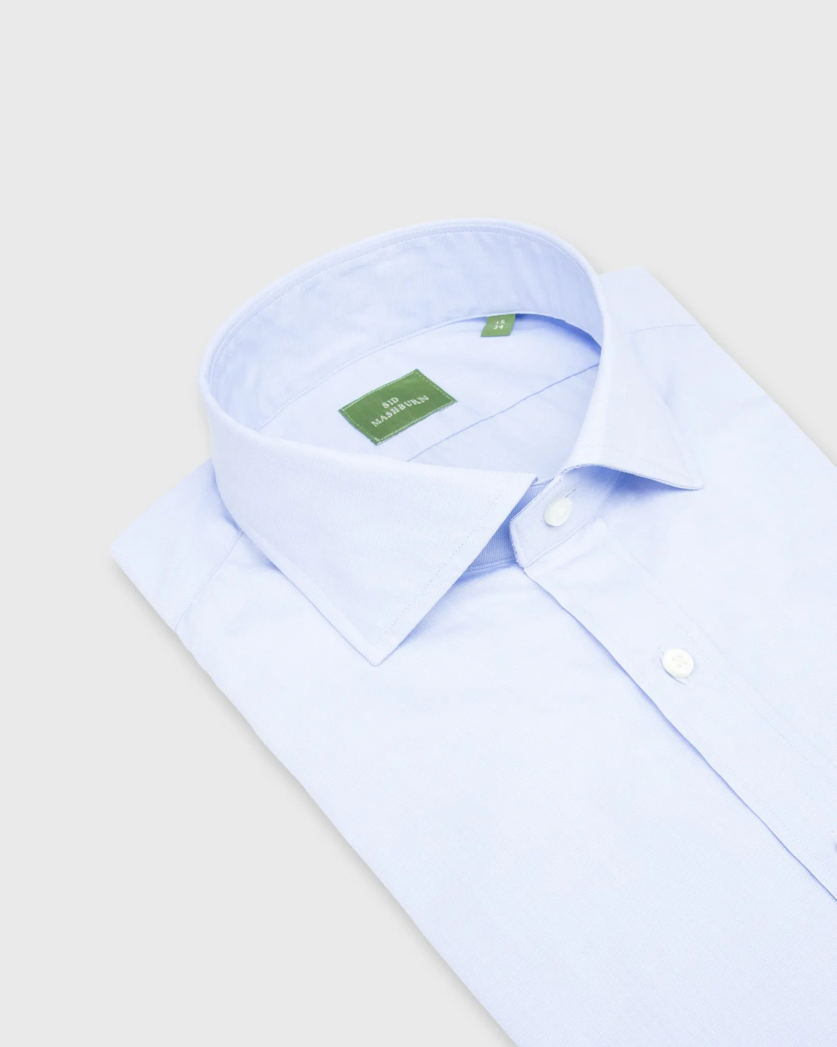 Spread Collar Dress Shirt in Sky End-On-End