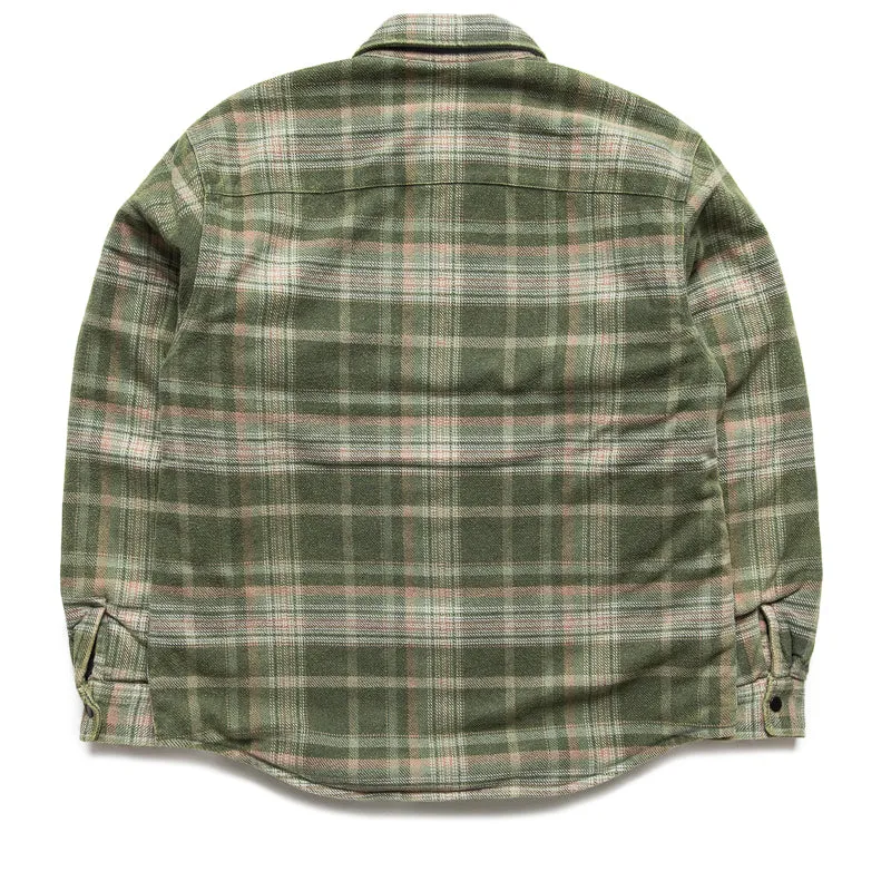 Stussy Heavy Washed Plaid Shirt - Green