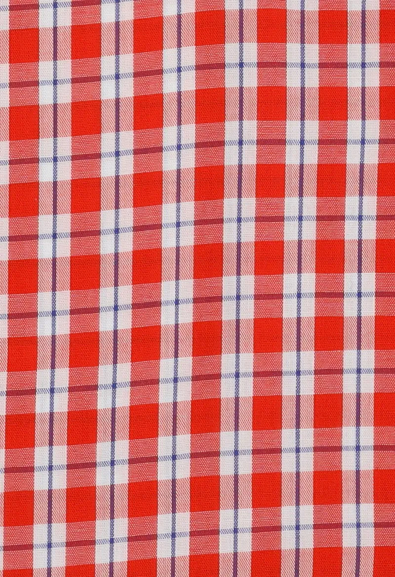 Tangerine checkered Half sleeves - 022490-24-03