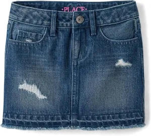 The Children's Place Girls' Everyday Denim Skirts and Skorts
