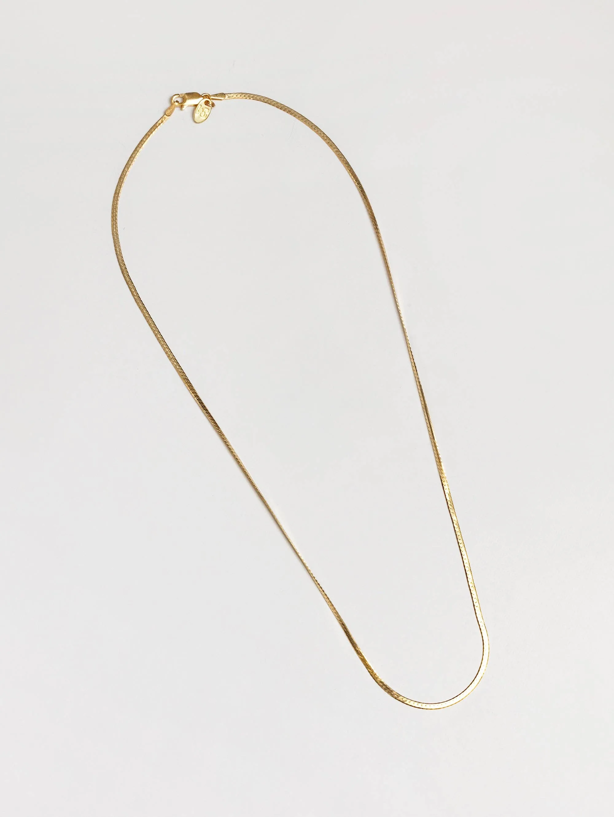 Thin Herringbone Chain - Gold