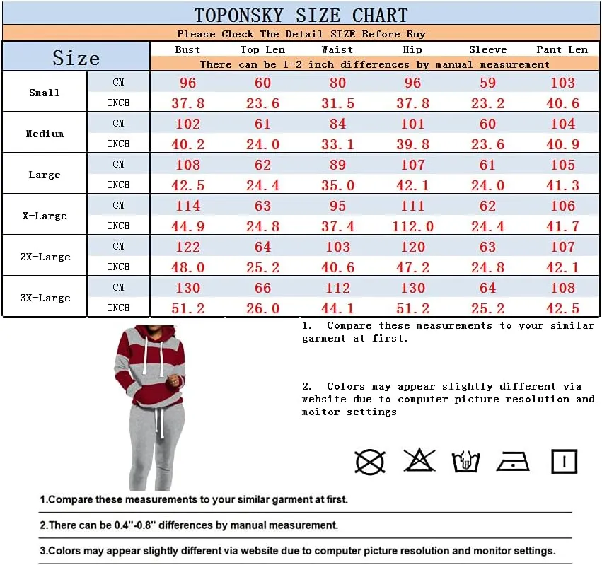 TOPONSKY Womens 2 Piece Tracksuit Long Sleeve Warm Up Outfit Patchwork Pants Set