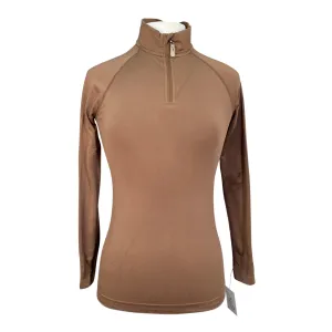 Victoria Rose Seamless Quarter-Zip in Brown - Women's Small
