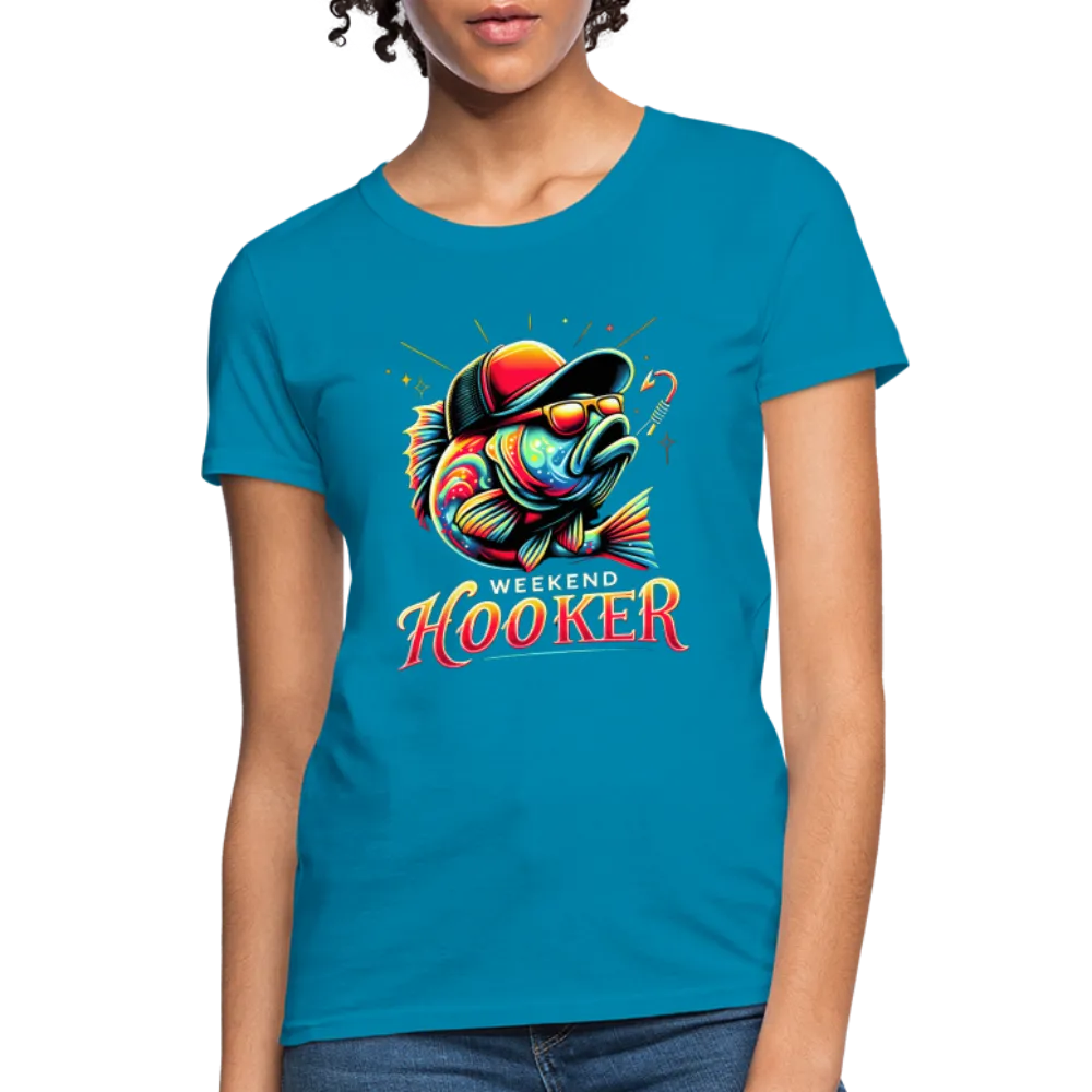 Weekend Hooker Fishing Women's Contoured T-Shirt