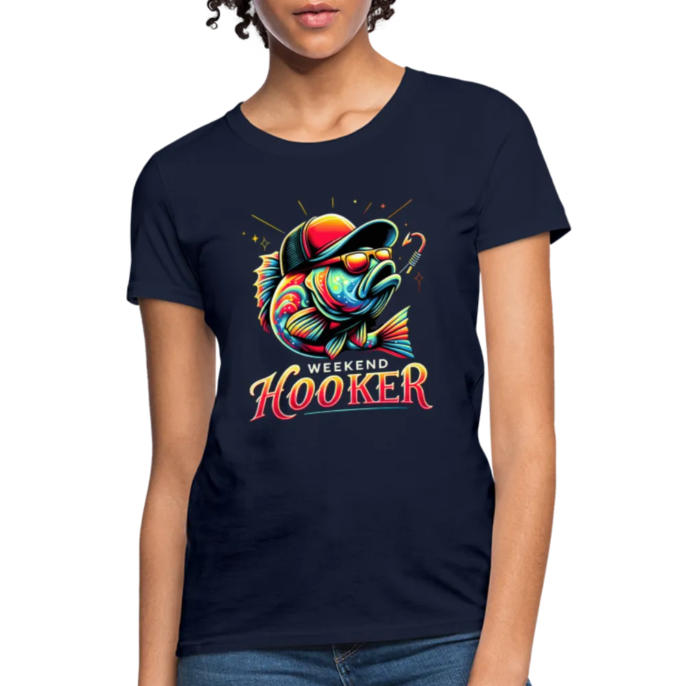 Weekend Hooker Fishing Women's Contoured T-Shirt