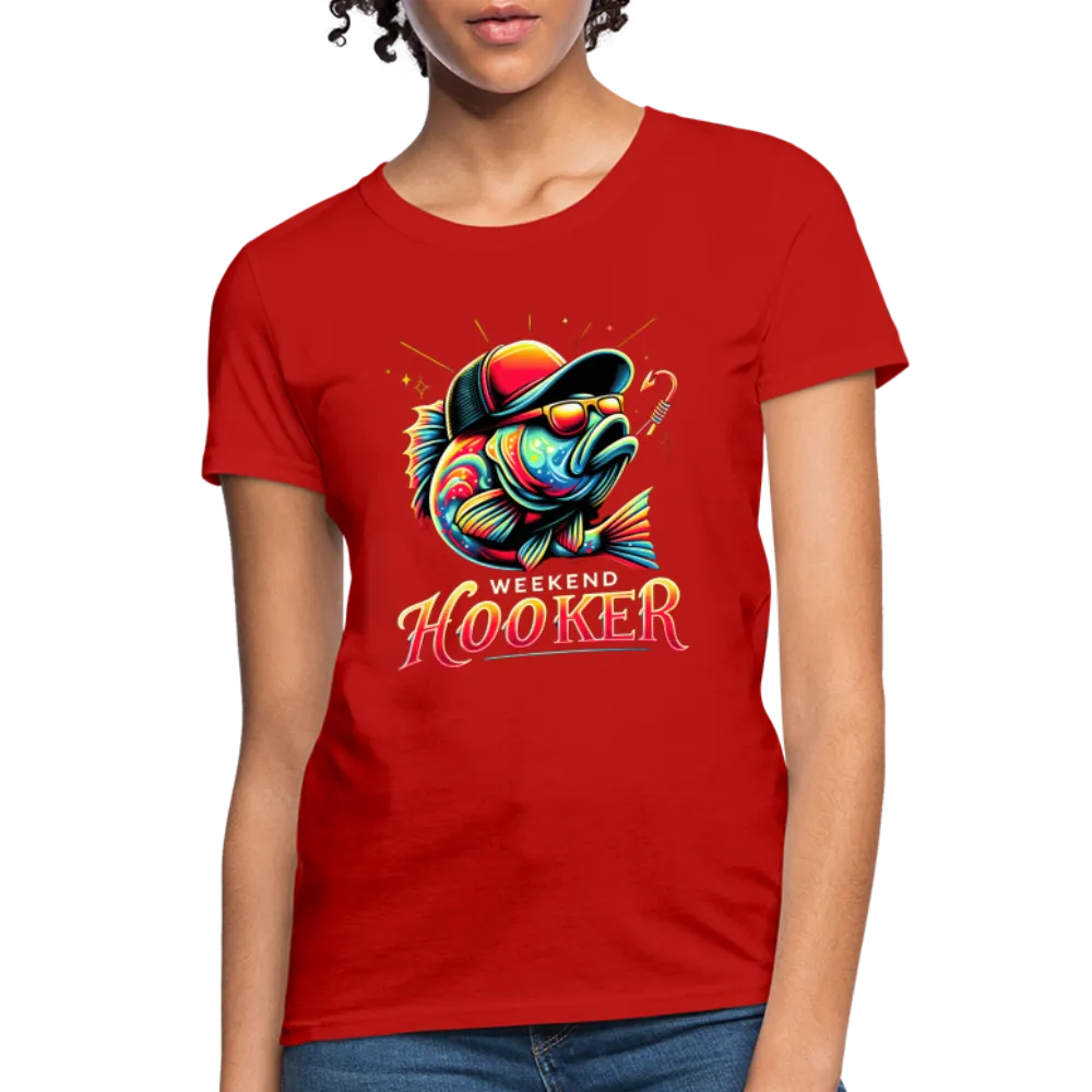 Weekend Hooker Fishing Women's Contoured T-Shirt