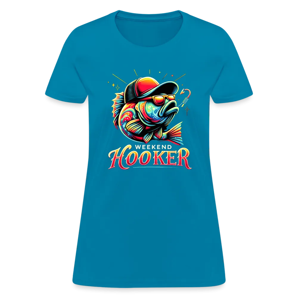 Weekend Hooker Fishing Women's Contoured T-Shirt