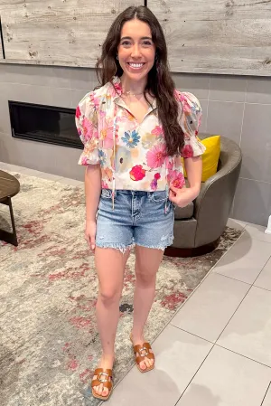 Wicklow High Rise Distressed Denim Shorts by Lovervet
