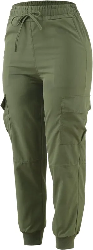 Wide Leg Pants for Women Elastic Waist Drawstring Summer Baggy Cargo Pants with Pockets Lightweight Lounge Trousers