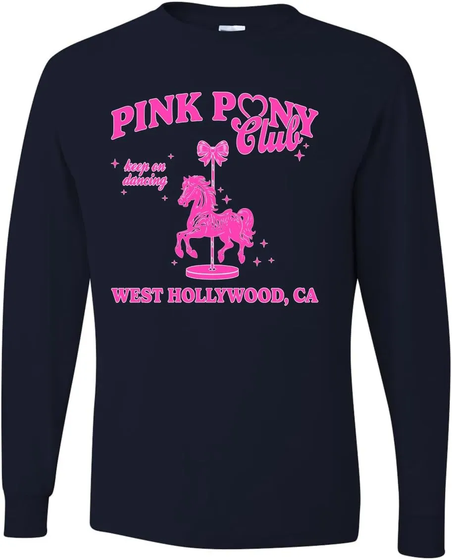 Wild Bobby Pink Pony Club West Hollywood California Logo | Fan Lyrics Music Concert Merch Pop Culture Shirt