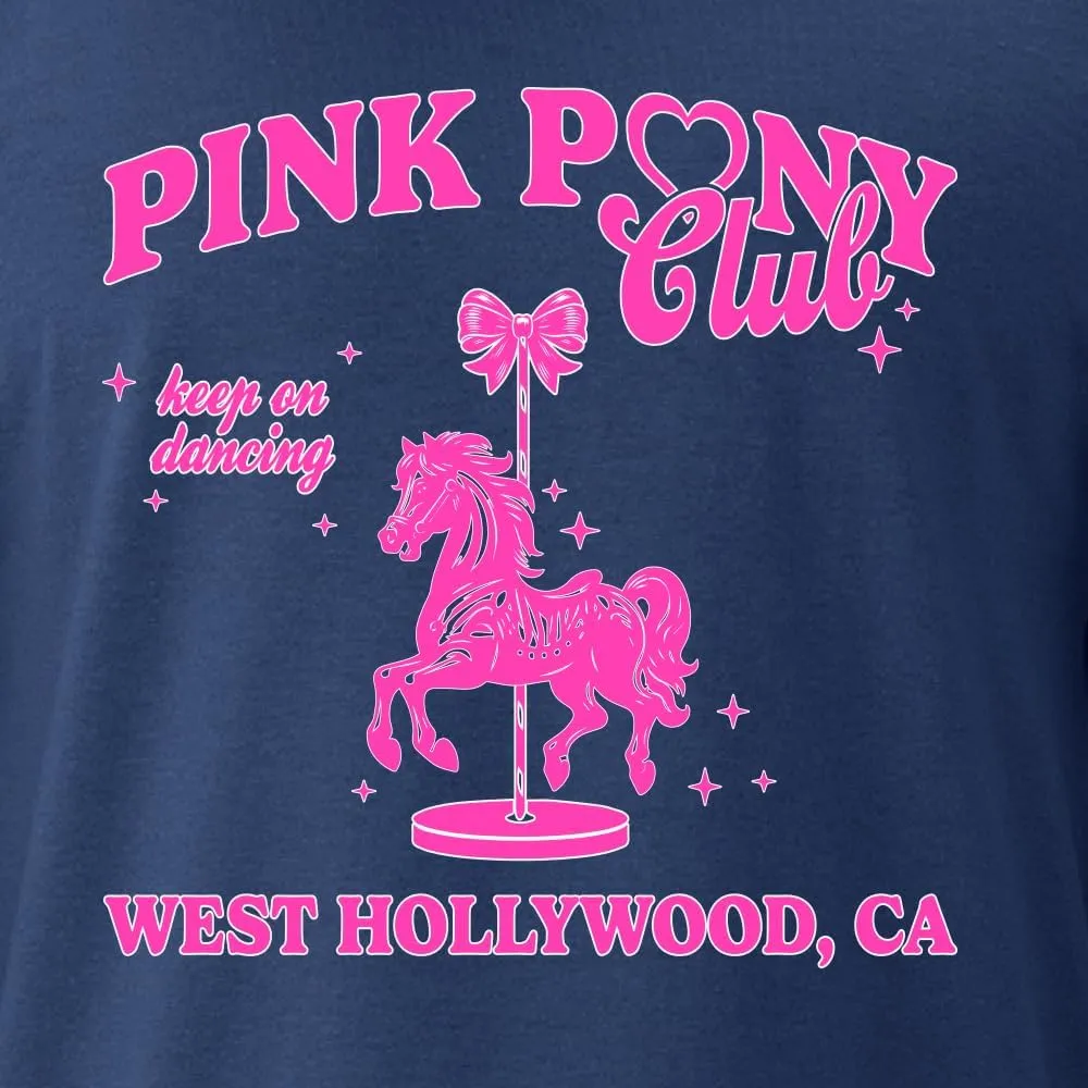 Wild Bobby Pink Pony Club West Hollywood California Logo | Fan Lyrics Music Concert Merch Pop Culture Shirt