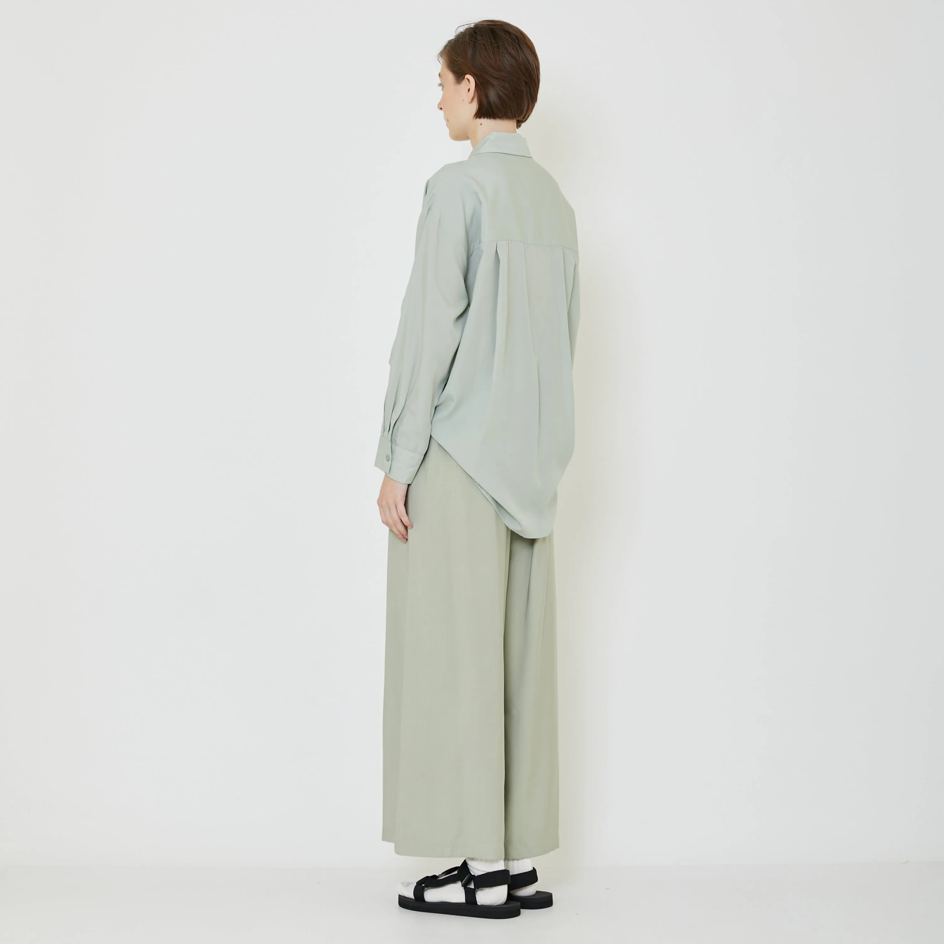 Women Layered Blouse - Light Green - SW2403054A