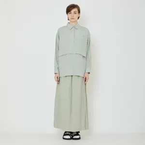 Women Layered Blouse - Light Green - SW2403054A